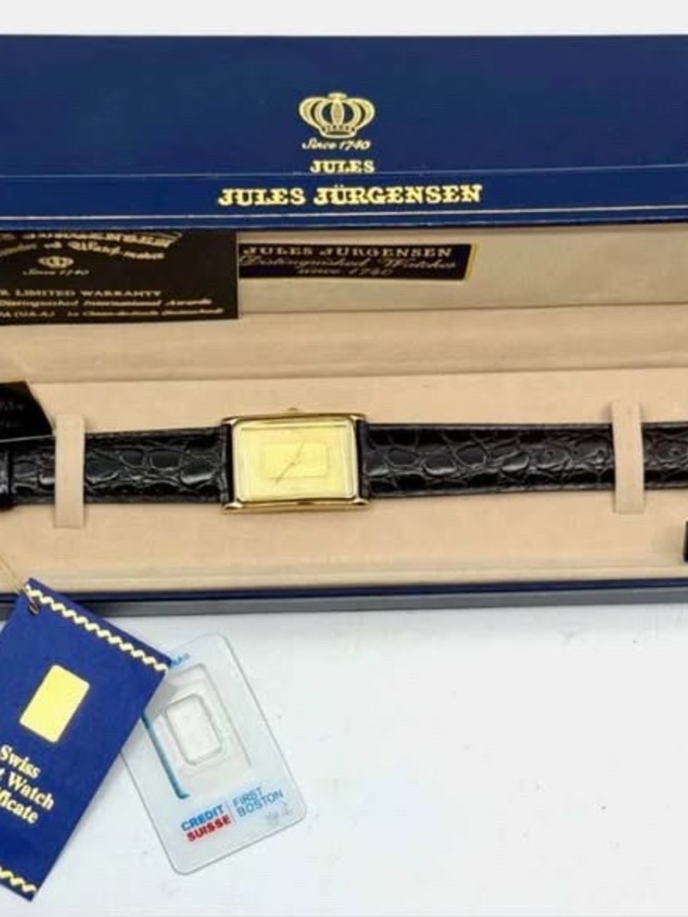 Vintage Jules Jürgensen Gold Ingot & Diamond Watch